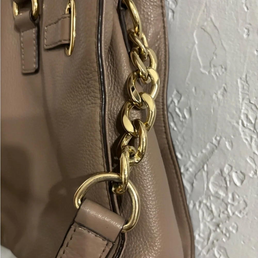 Michael Kors Brown Leather Tote Bag Crossbody Shoulder Purse